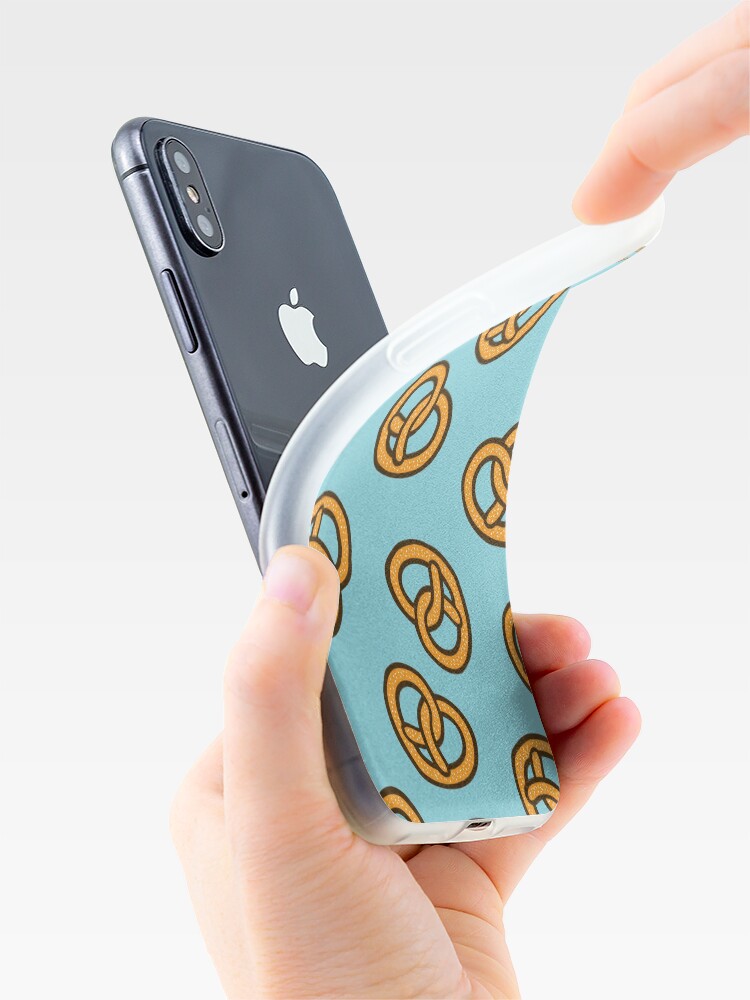 Alternate view of I Heart Pretzels Pattern iPhone Case & Cover