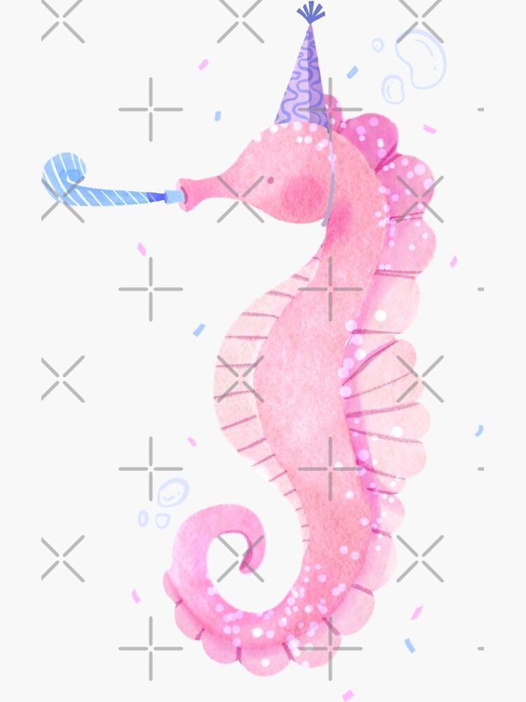 Thumbnail 3 of 3, Sticker, Marco the seahorse designed and sold by L-Chance.