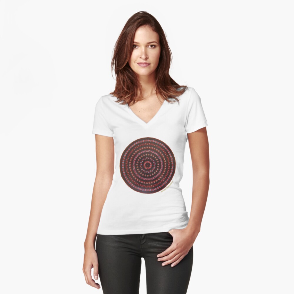 Item preview, Fitted V-Neck T-Shirt designed and sold by polytopic.