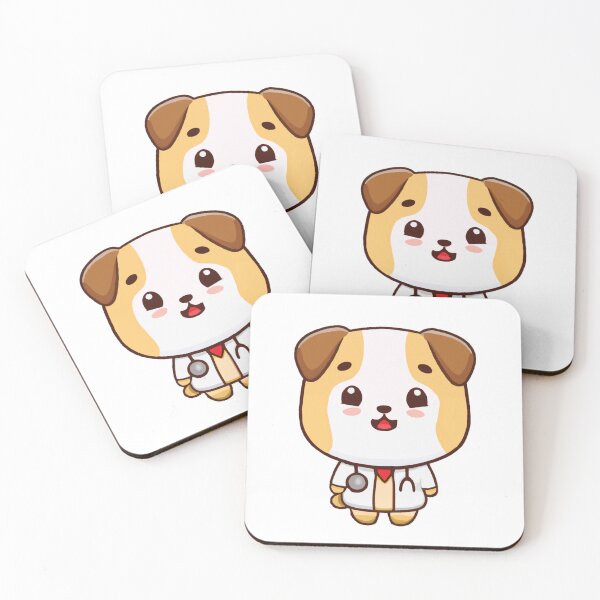 Item preview, Doctor Dog wearing a lab coat and stethoscope  designed and sold by FlippinTurtles.