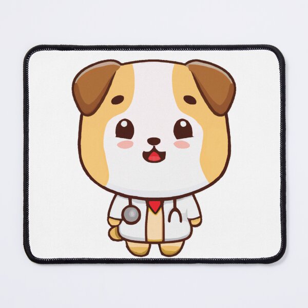 Item preview, Doctor Dog wearing a lab coat and stethoscope  designed and sold by FlippinTurtles.