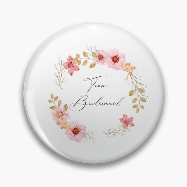 Item preview, Team Bridesmaid with Watercolor Flower Wreath designed and sold by skapastudios.