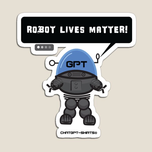 Aperçu de l'œuvre T-shirt Robot Lives Matter ChatGPT créée et vendue par ChatGPTshirts.