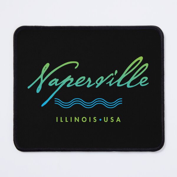 Item preview, Naperville Illinois Typographic River Design designed and sold by Futurebeachbum.
