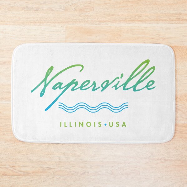Artikelvorschau, Naperville Illinois typografisches Fluss-Design entworfen und verkauft von Futurebeachbum.