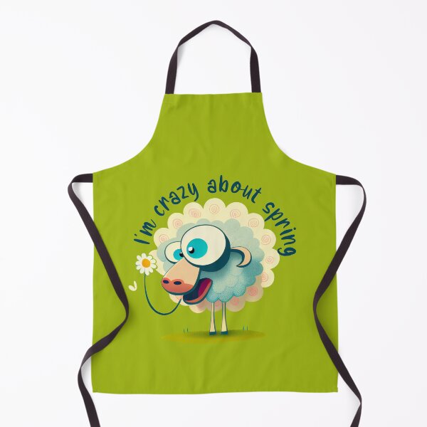 Item preview, Comic Sheep Crazy About Spring designed and sold by KOTOdesign.