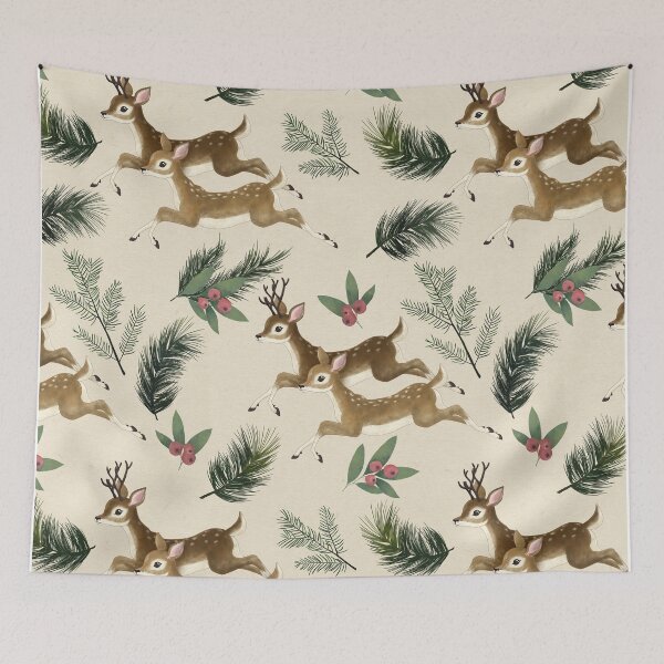 Item preview, winter deer // repeat pattern designed and sold by lauragraves.