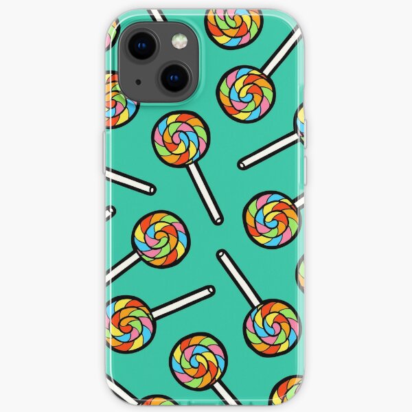 Rainbow Lollipop Pattern iPhone Soft Case