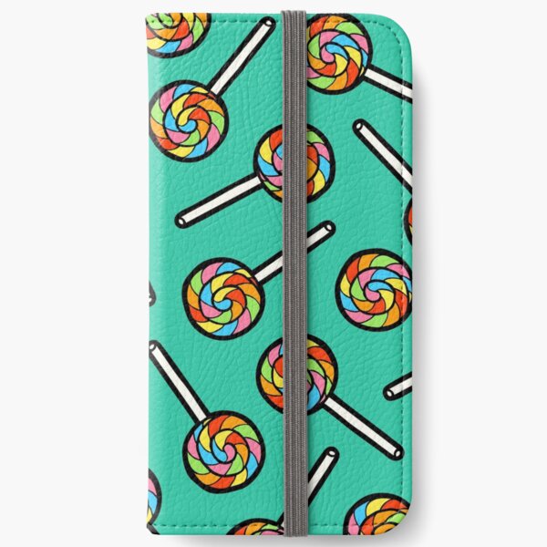 Rainbow Lollipop Pattern iPhone Wallet