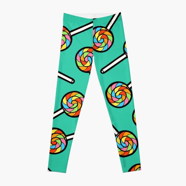 Rainbow Lollipop Pattern Leggings