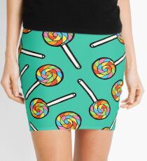 Rainbow Lollipop Pattern Mini Skirt