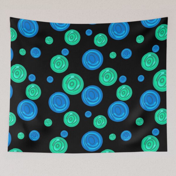 Item preview, Green and Blue Bauble Swirl - Pattern designed and sold by jolabrese.