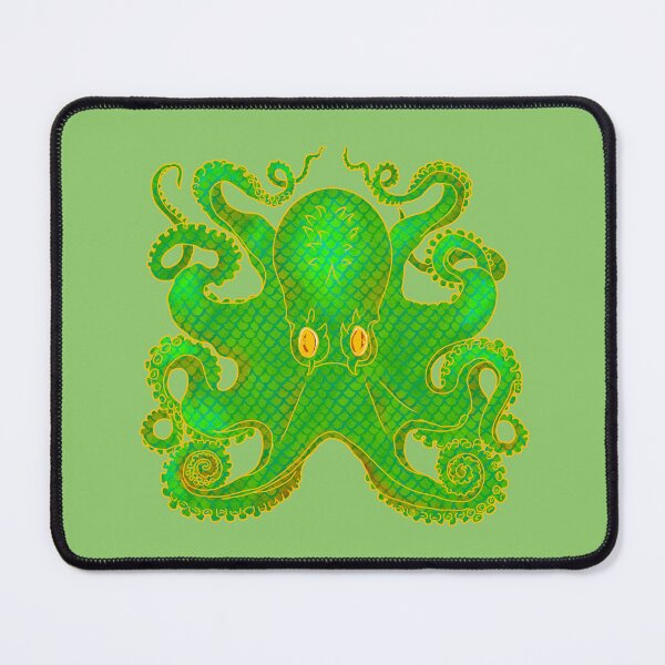 Item preview, Kraken Sea Monster - Green and Gold designed and sold by LaRoach Digital Arts.