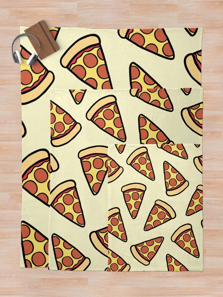 Alternate view of Pepperoni Pizza Pattern Throw Blanket