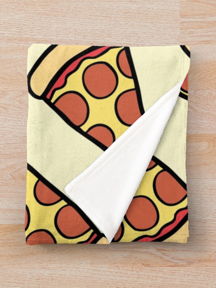 Alternate view of Pepperoni Pizza Pattern Throw Blanket