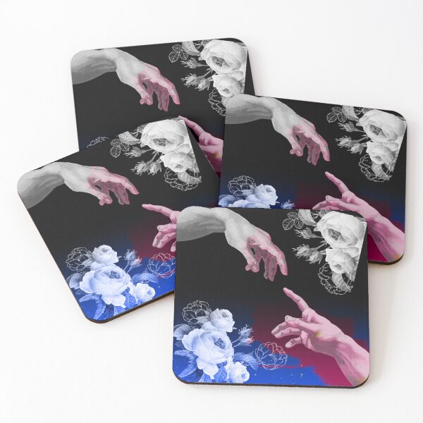 Item preview, God's hands with flowers. Retro futuristic. Retro wave 50's aesthetics style. designed and sold by SOKOLIK-OK.