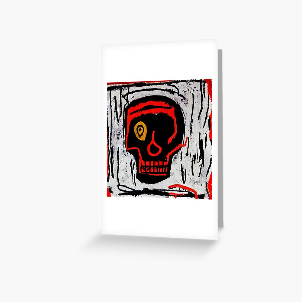 "Famous Artist Skull Black Graffiti Art" Greeting Card for Sale by