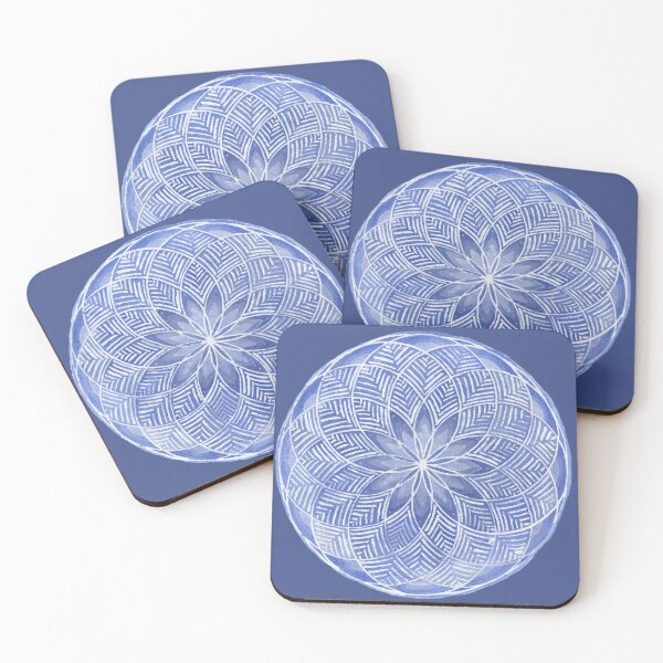 Item preview, Blue Lotos Mandala Watercolor Art designed and sold by Glatti.