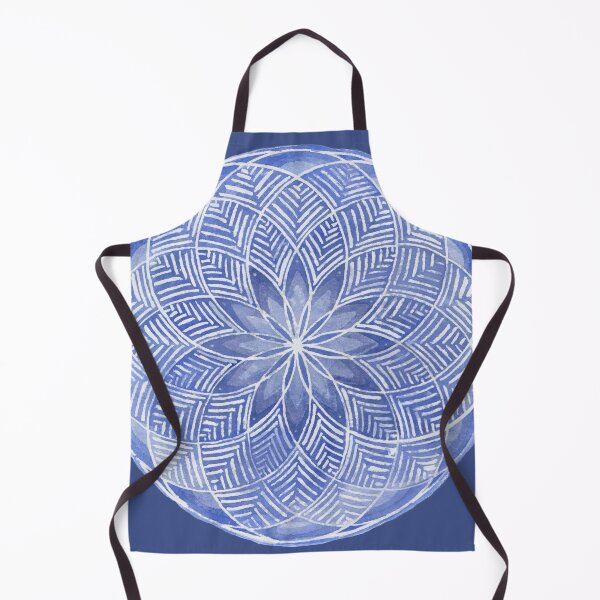 Item preview, Blue Lotos Mandala Watercolor Art designed and sold by Glatti.