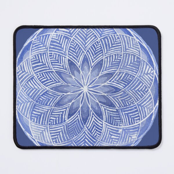Item preview, Blue Lotos Mandala Watercolor Art designed and sold by Glatti.