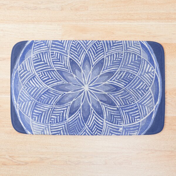 Item preview, Blue Lotos Mandala Watercolor Art designed and sold by Glatti.