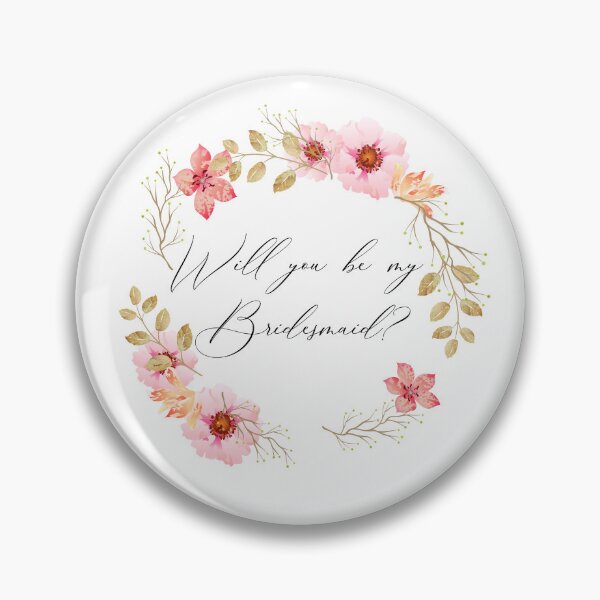 Item preview, Will you be my Bridesmaid watercolor flower wreath design Team bridesmaid designed and sold by skapastudios.