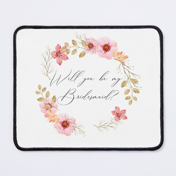 Item preview, Will you be my Bridesmaid watercolor flower wreath design Team bridesmaid designed and sold by skapastudios.