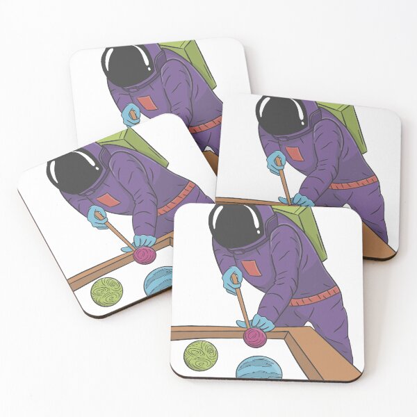 Item preview, Astronaut playing pools designed and sold by Amalucka.