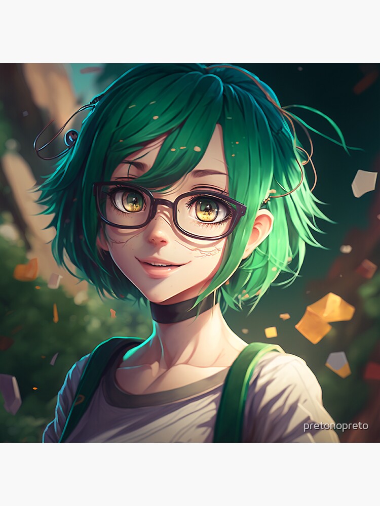 Girl with green hair by krzychumen on DeviantArt