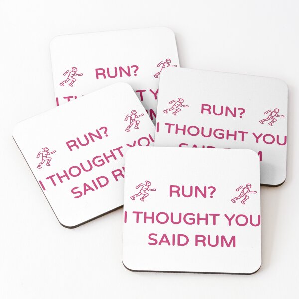 Item preview, Run? I Thought You Said Rum (Funny Fitness/ Running Hot Pink Desing) designed and sold by BRAZILCOOLSHIRT.