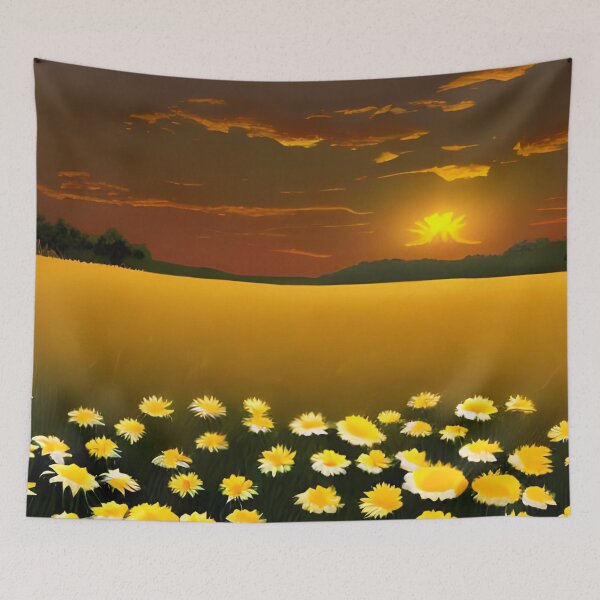 Item preview, Daisy sunset wallpaper designed and sold by gramizzia.