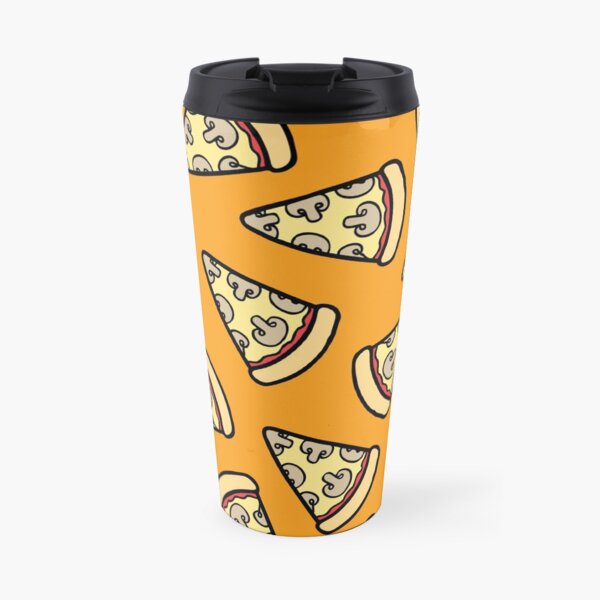 Mushroom Pizza Pattern Travel Mug