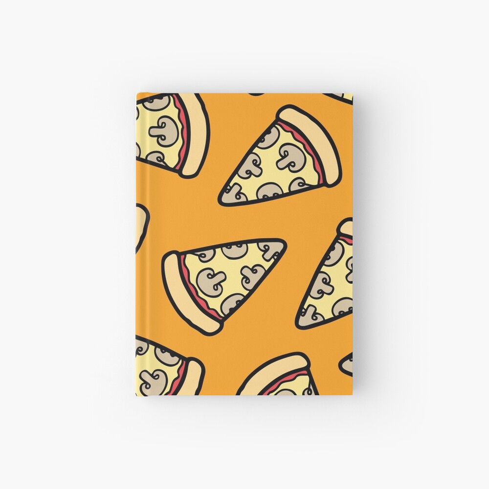 Mushroom Pizza Pattern Hardcover Journal