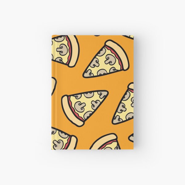 Mushroom Pizza Pattern Hardcover Journal