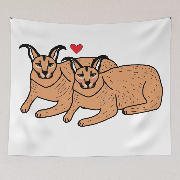 Item preview, Big Floppa Caracal Couple In Love designed and sold by Softsi.