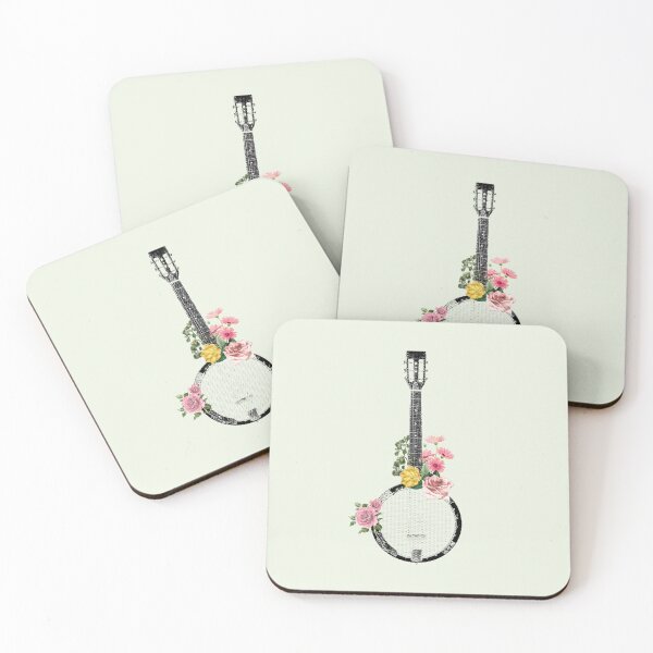 Item preview, Floral Boho Banjo (Mint) designed and sold by Schmitzmk.