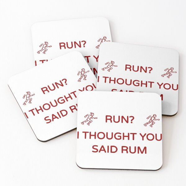 Item preview, Run? I Thought You Said Rum (Funny Fitness/ Running Red Desing) designed and sold by BRAZILCOOLSHIRT.