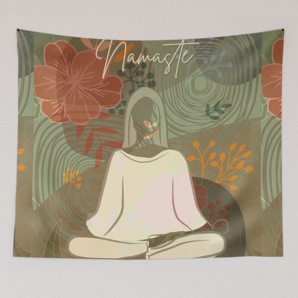 Item preview, Namaste yoga relaxing boho artwork  designed and sold by TipTopTapo.