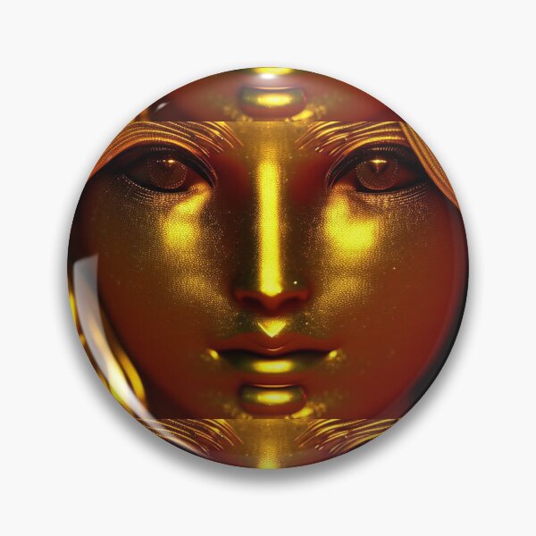 Item preview, female gold pure gold face designed and sold by AbundanceMind.
