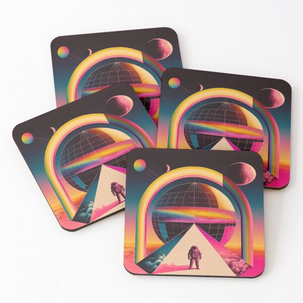 Item preview, Retro Futuristic Space Rainbow Vaporwave Galaxy Sci Fi Art designed and sold by spacefogdesign.