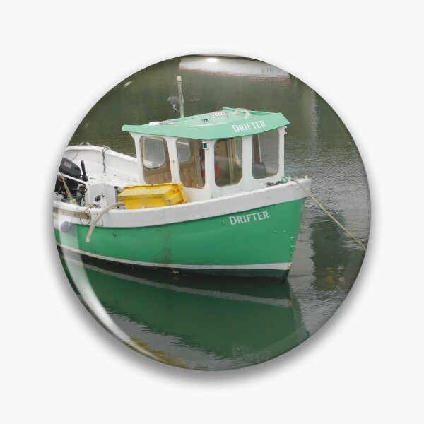Item preview, Little green fishing boat designed and sold by Alipali64.