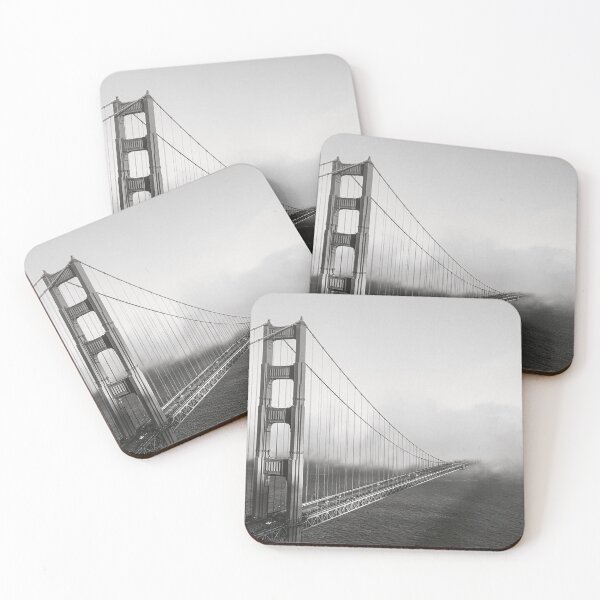Item preview, Achromo Cali-San Fransisco Golden Gate Bridge No. 5, California Black and White Landscape Photography   designed and sold by BossyCatHome.
