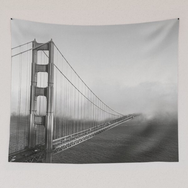 Item preview, Achromo Cali-San Fransisco Golden Gate Bridge No. 5, California Black and White Landscape Photography   designed and sold by BossyCatHome.