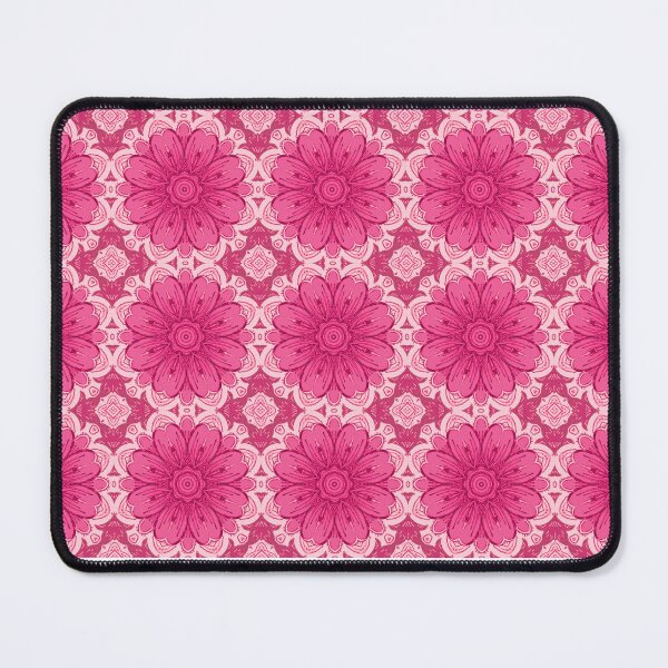 Item preview, Geometric Daisy Pattern in Coral and Pastel Pink designed and sold by Marymarice.