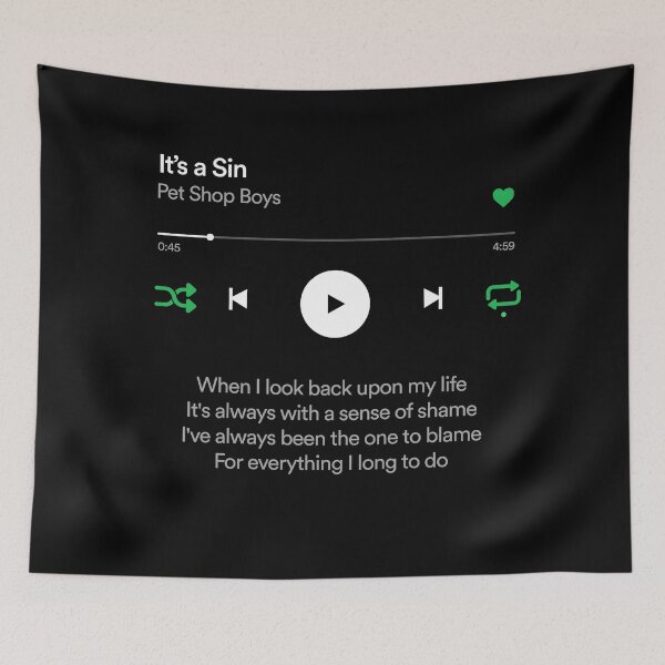 Item preview, Streaming Music: It's a sin designed and sold by Periodic Table of Synthpop.