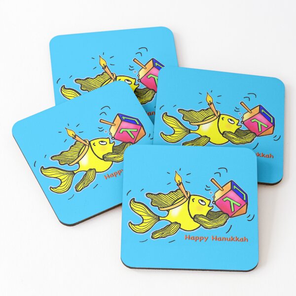 Item preview, Happy Hanukkah Funny Cartoon Fish designed and sold by FabSpark.