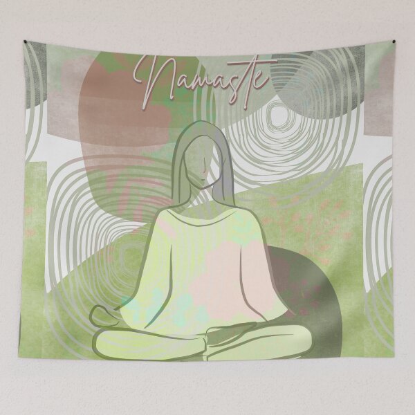 Item preview, Namaste yoga relaxing boho artwork  designed and sold by TipTopTapo.