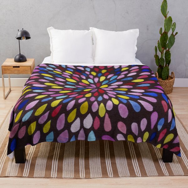 Item preview, Flores Abstractas Arte Fondo Negro Acuarela designed and sold by Glatti.