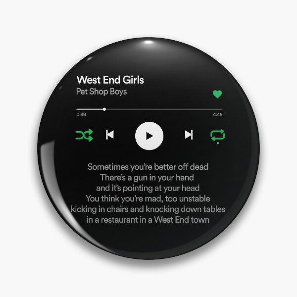 Item preview, Streaming Music: West End girls designed and sold by Periodic Table of Synthpop.