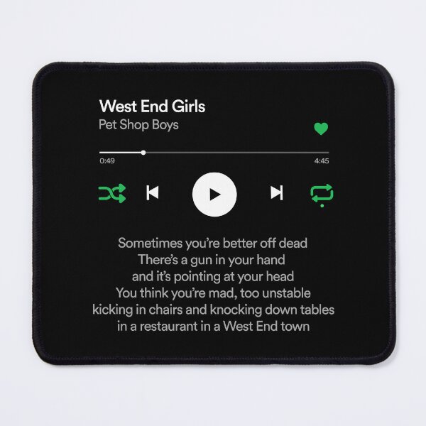 Item preview, Streaming Music: West End girls designed and sold by Periodic Table of Synthpop.